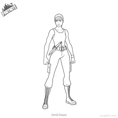 Free printable Sarah Connor 02 Coloring Page - Free PDF Printable Fortnite Coloring Sheets coloring page